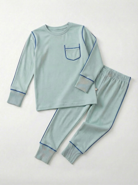 Blue Piping Pajama set