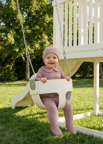 Mauve Classic Collar Footie Set