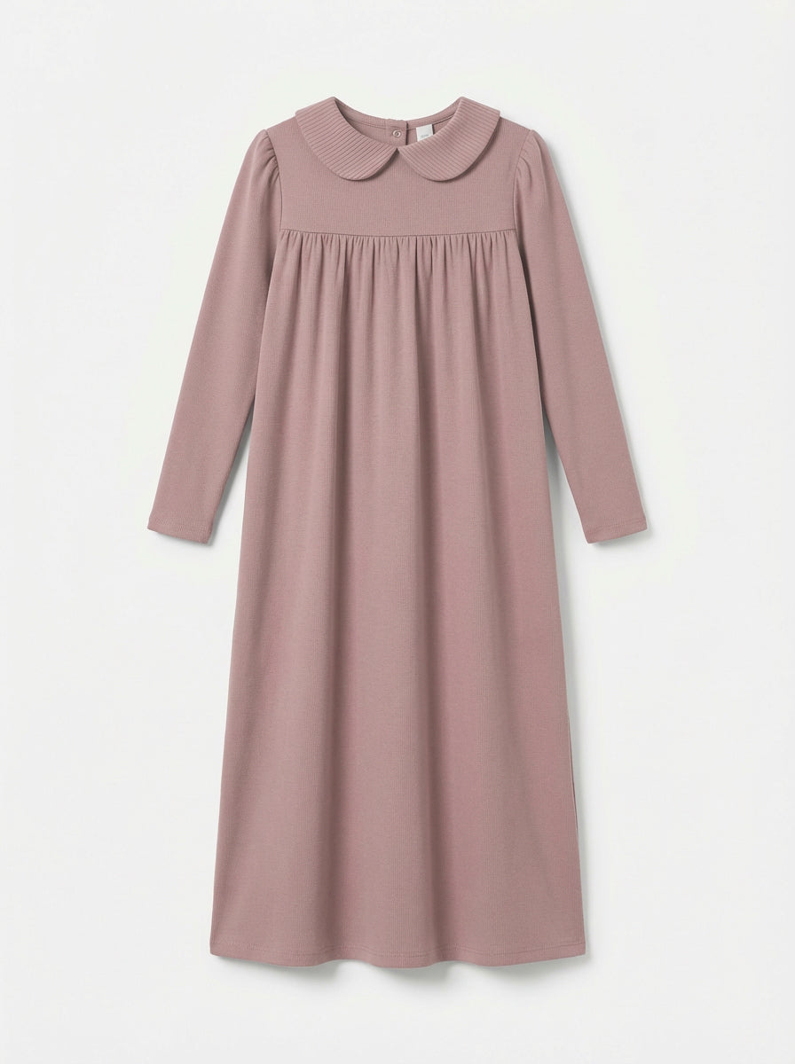 Mauve Classic Collar Nightgown