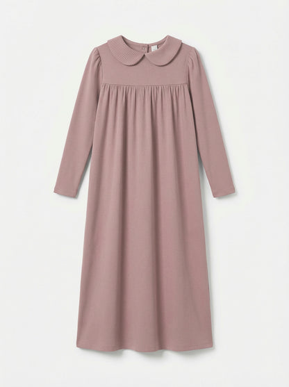 Mauve Classic Collar Nightgown